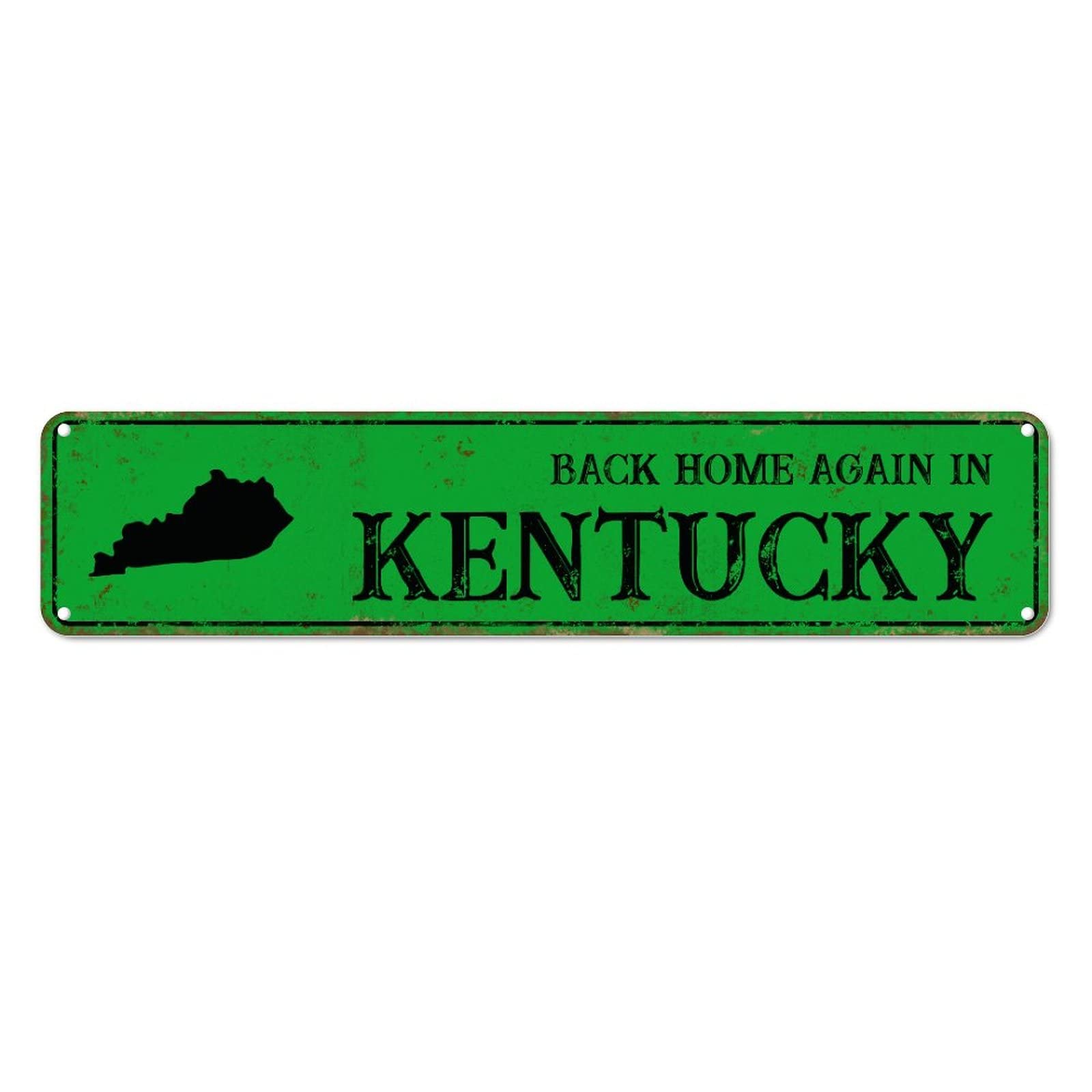 Back Home Again in Kentucky Retro Tin Signs Aluminum Metal Sign for Kitchen Home Garden Wall Bar Cafe Decor 4x16 Inch
