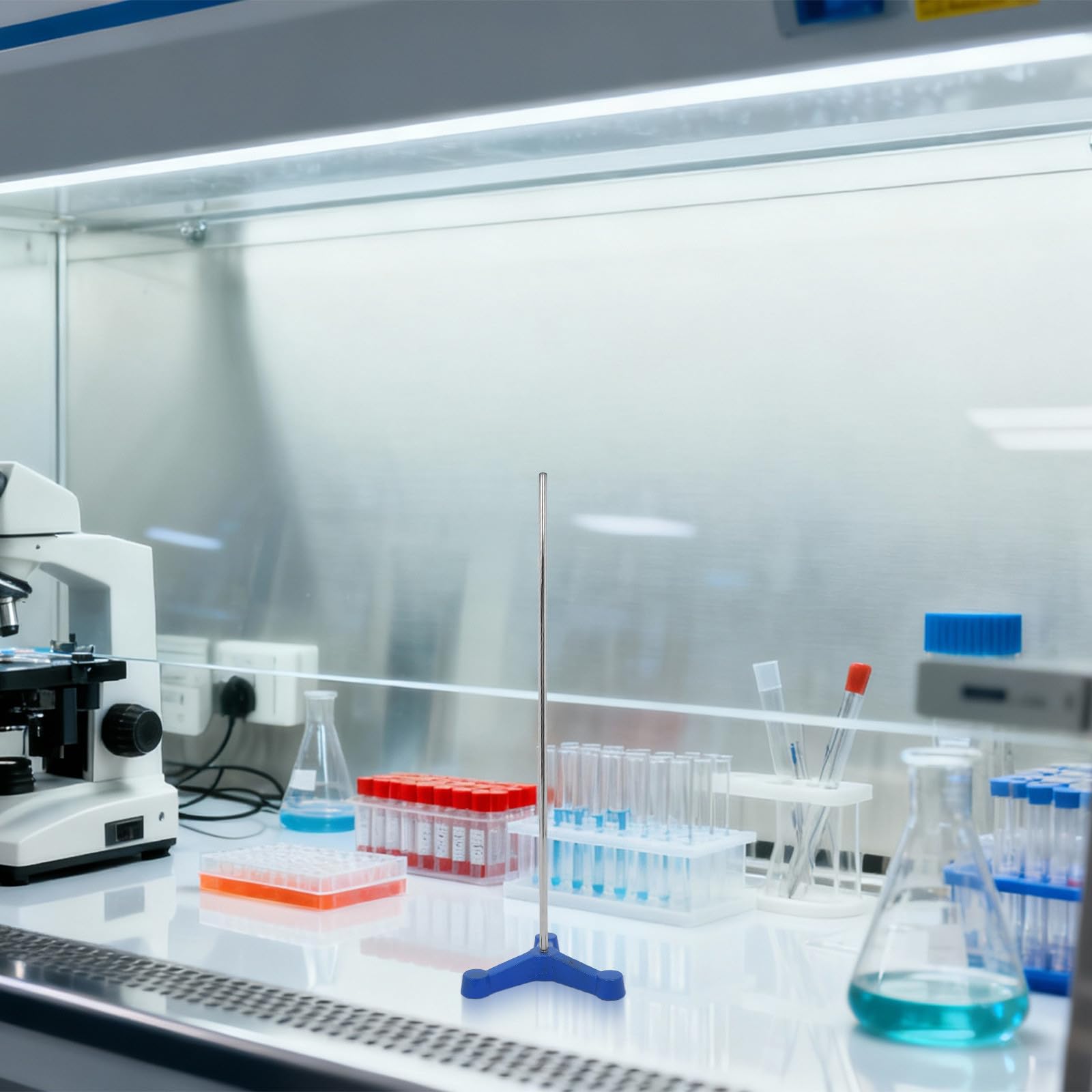 Gatuida Trépied de laboratoire Matériel de laboratoire de chimie - Support métallique pour cornue - Support pour bécher - Socle pour verrerie de de chimie 110 mm