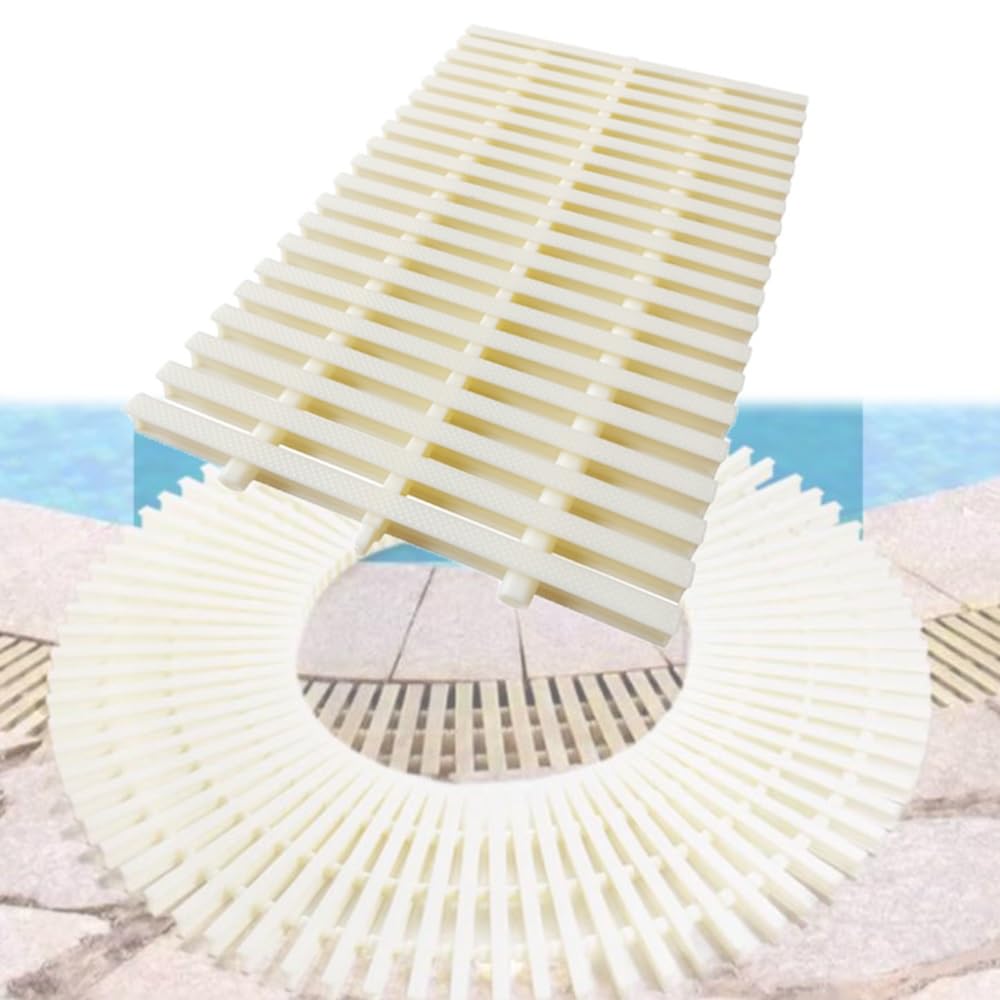 Grille de drainage pour piscine pour stopper l'eau stagnante de terrasse