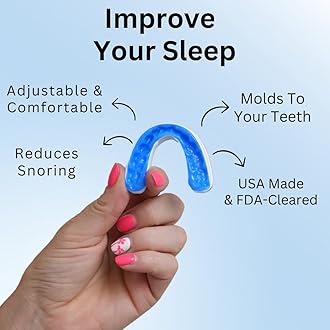 Vital Sleep Anti-Snoring Mouthpiece, Women Size Snoring Solution, Adjustable Jaw Positioning, Personalized Teeth Impressions, USA Made & FDA Cleared Stop Snoring Device (Blue)