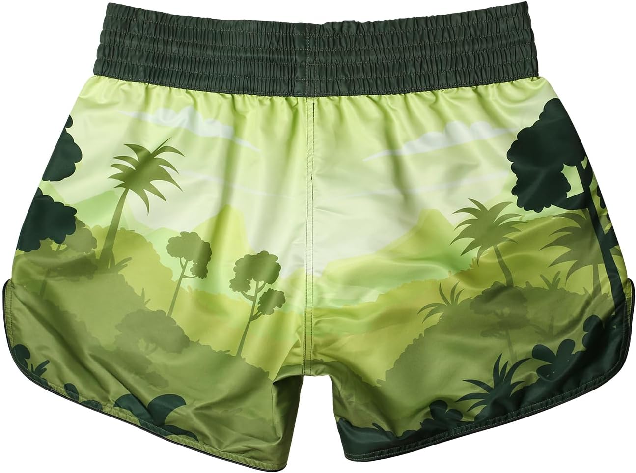 JUST YEARN Muay Thai Boxing Shorts, Traditional MMA Kickboxing Workout Trunks for Men and Women, High Mobility Training Gear