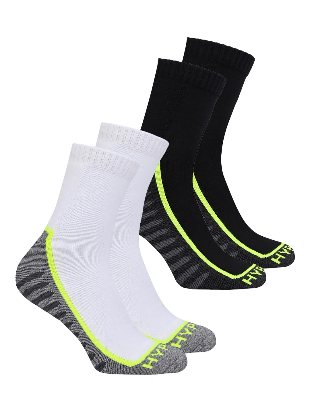 Cotton Gym & Training Socks for Men & Women | HeiQ Pure Swiss-Tech | Anti-Bacterial | Cushioned Compression Gym Socks with Arch Support, Anti-Odour & Reinforced Heel Toe | Pack of 2-image-41