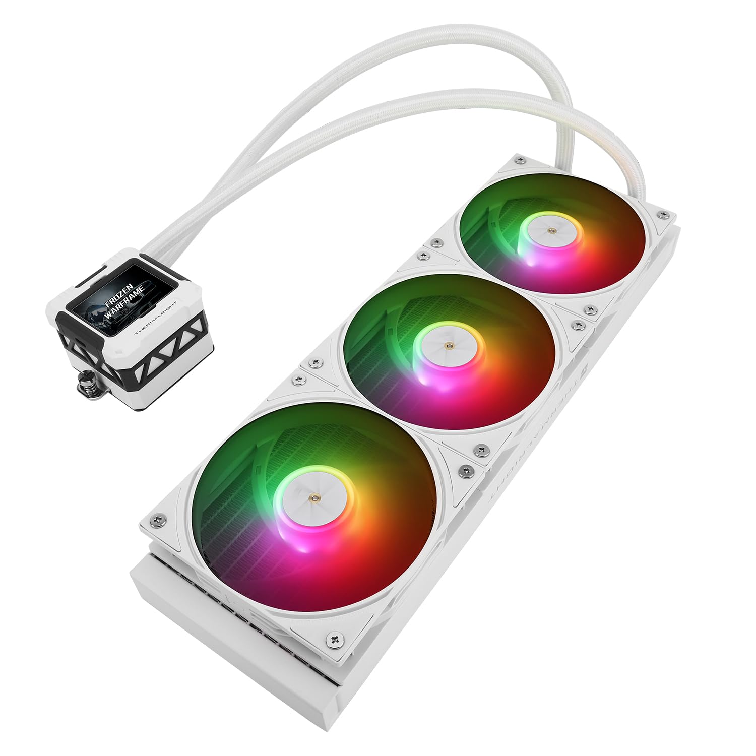 Thermalright FW360 ARGB CPU AIO Cooler, PC 360 Specifica Sistema di raffreddamento ad acqua, schermo LCD IPS con risoluzione 320x240, per AM5 & Intel LGA1700/1851, CPU Cooler viene fornito con display