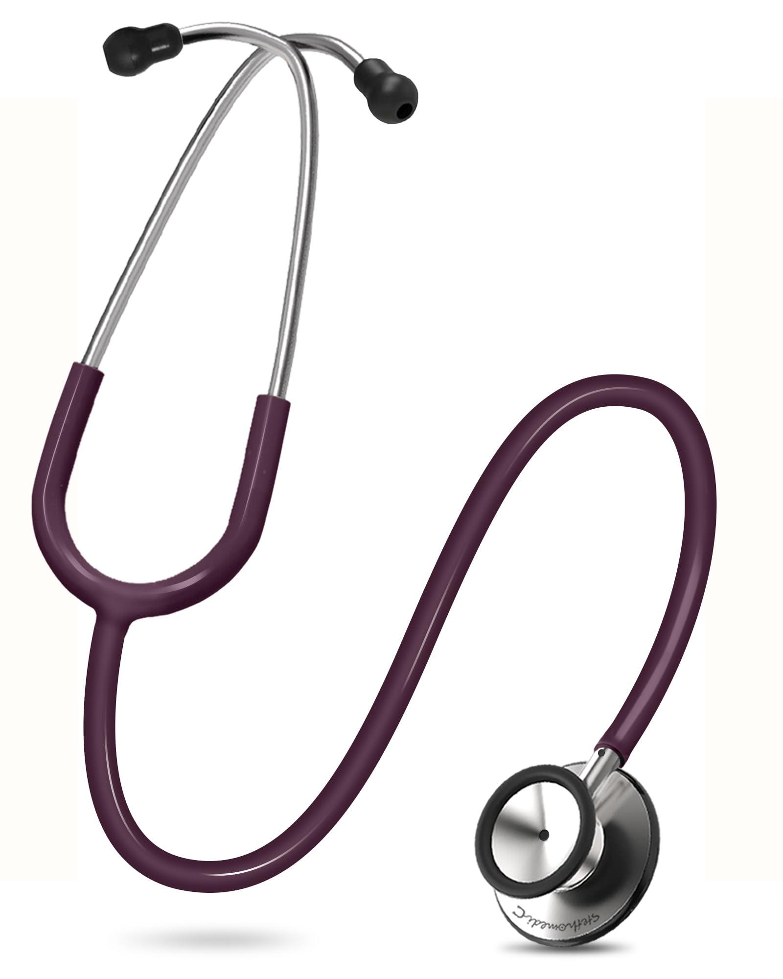 FriCARE Estetoscopio de doble cabeza, estetoscopios para enfermeras, estudiantes de enfermería médica, paramédicos/EMT/LVN/VNA, estetoscopio elegible para FSA/HSA, tubo marrón chocolate, pieza