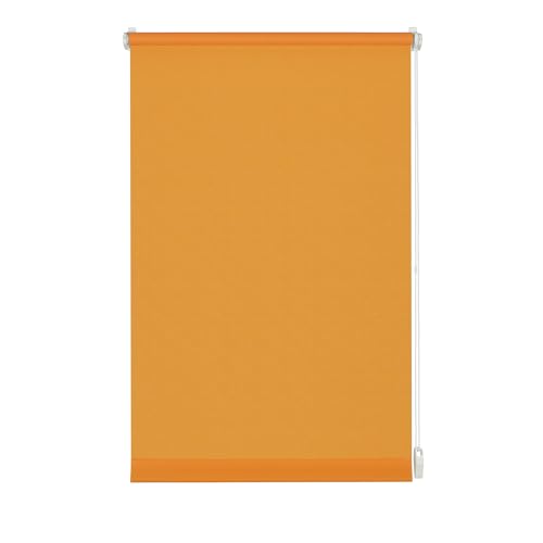 GARDINIA Estor enrollable para sujetar o pegar, persiana enrollable de luz diurna, opaco, Todas las piezas de montaje incluidas, Estor enrollable EASYFIX Uni, Naranja, 45 x 150 cm (WxH)