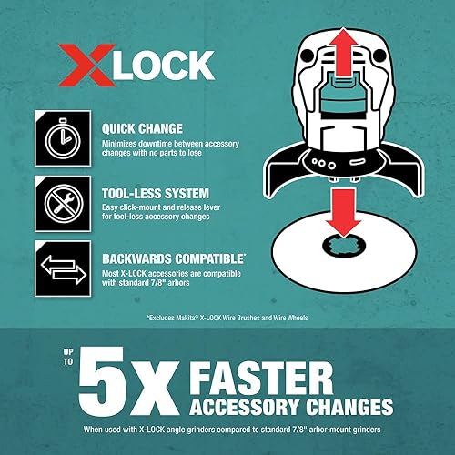 Miniatura 8 de Makita E-12647 X-Lock 4-1/2" Diamond Blade Paquete variado para corte de mampostería, 3/pc