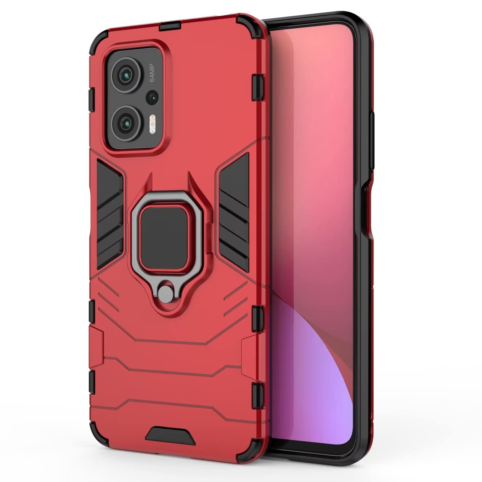 HONLEN Cover Per POCO X4 GT In Silicone TPU Morbido, Design Antiscivolo Con Fibra Spazzolata, Resistente Agli Urti - Nero - 5