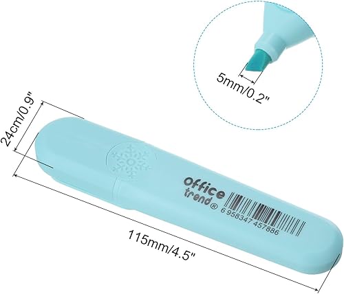 Miniatura 2 de PATIKIL Rotulador, paquete de 4 rotuladores de punta ancha a base de agua, para oficina, hogar, uso diario, estilo 1, azul