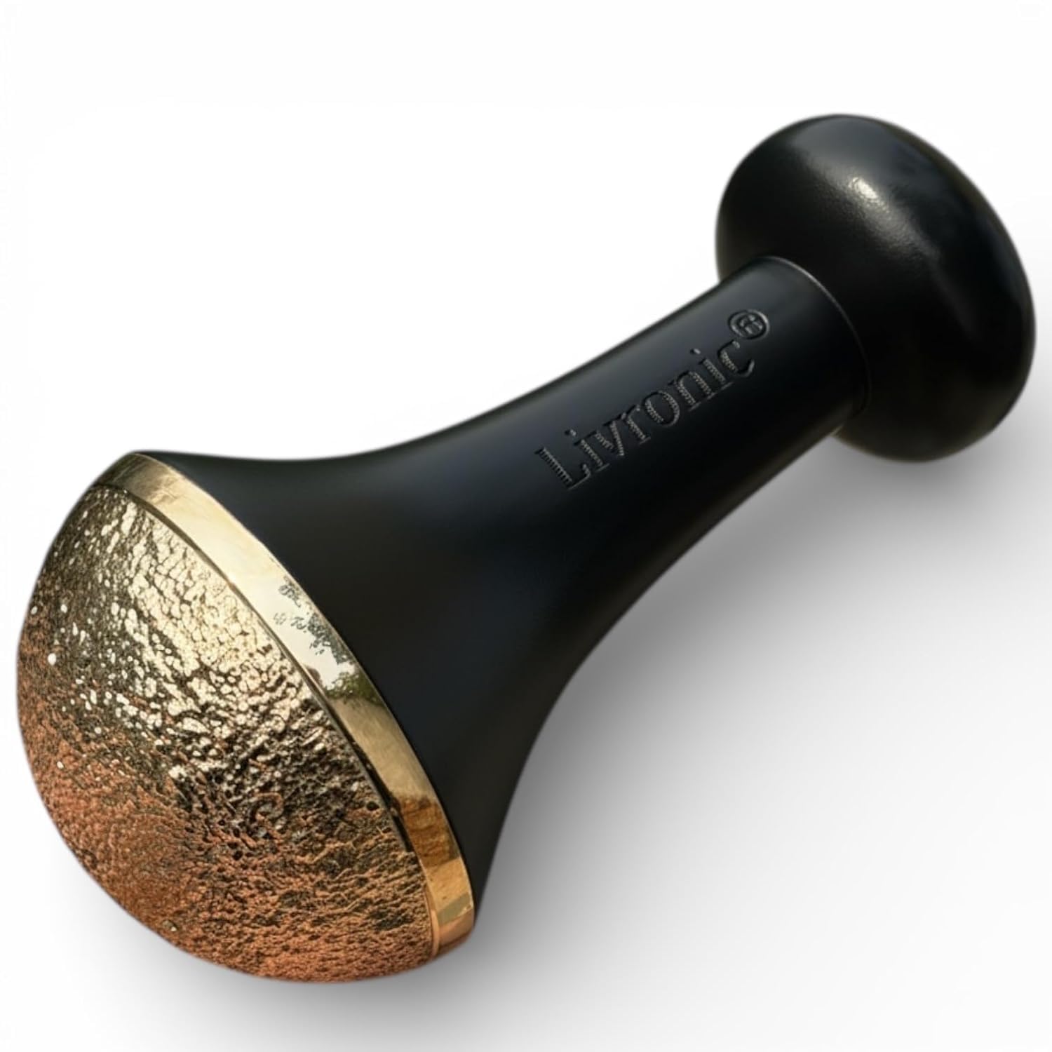 Bronze Kansa Natural Vatki Cup with Wooden Handle Ayurvedic Detox Foot Massager Relaxation and Deep Cleaning Ancient Indian Technique Ayurvedic Kansa Vatki Foot Massage (BROWN)