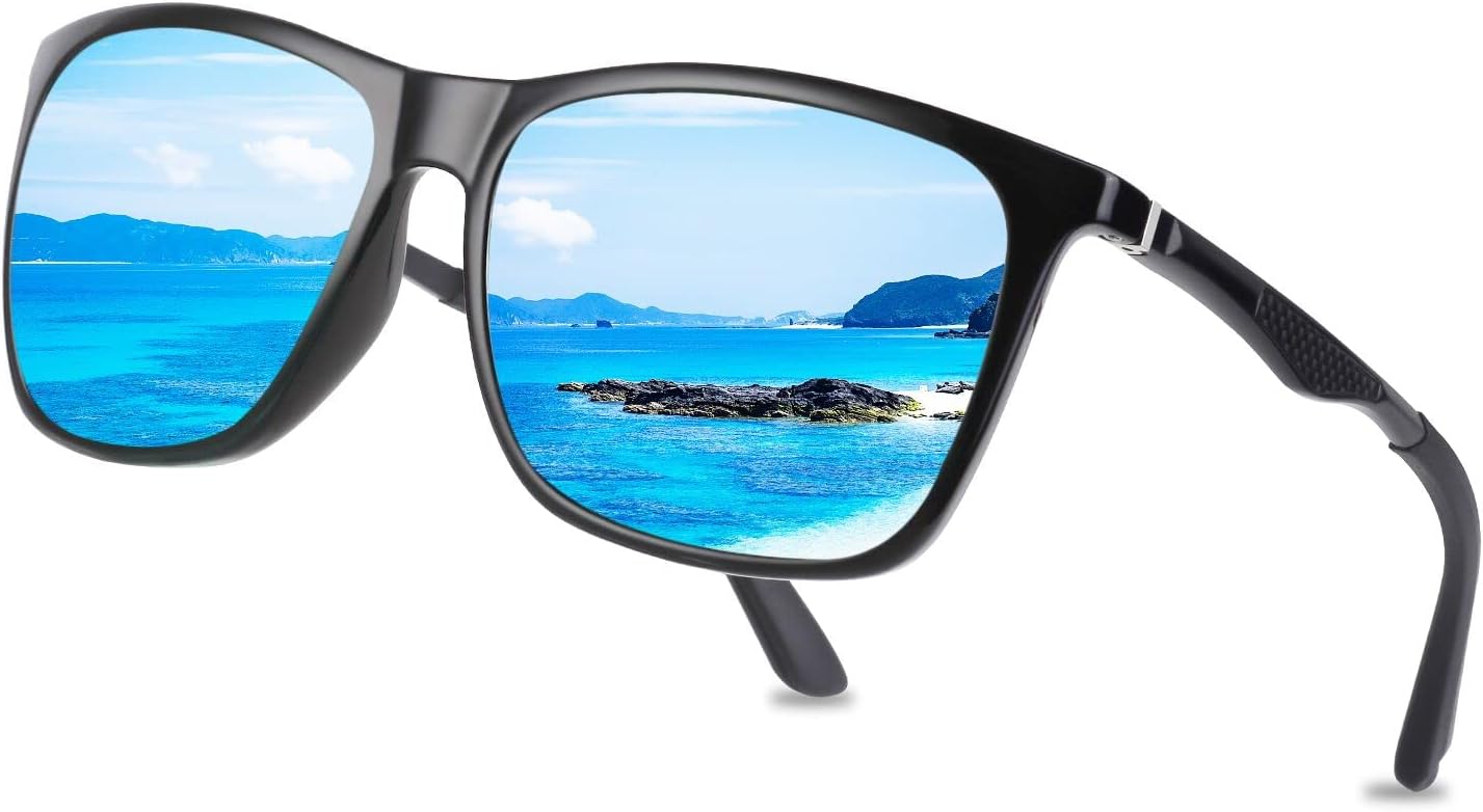 Gimdumasa Polarized Eyewear for Men Women UV Protection Driving Fishing Sunglasses Square Frame Classic Glasses GI073