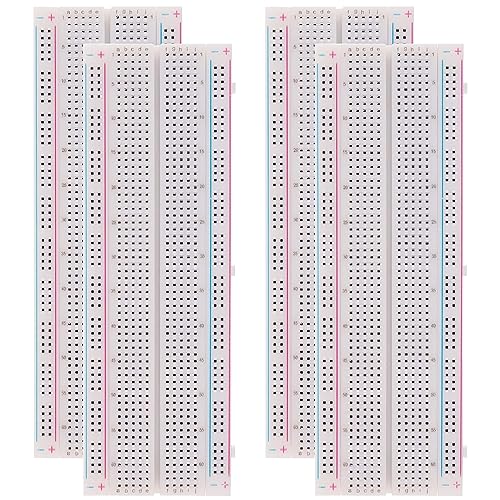 GTIWUNG 4 Piezas Mini Breadboard 830 Puntos Placa Prototipo Sin Soldaduras PCB Junta para Arduino Proto Shield, Solderless Protoboard de 830 Puntos de Unión
