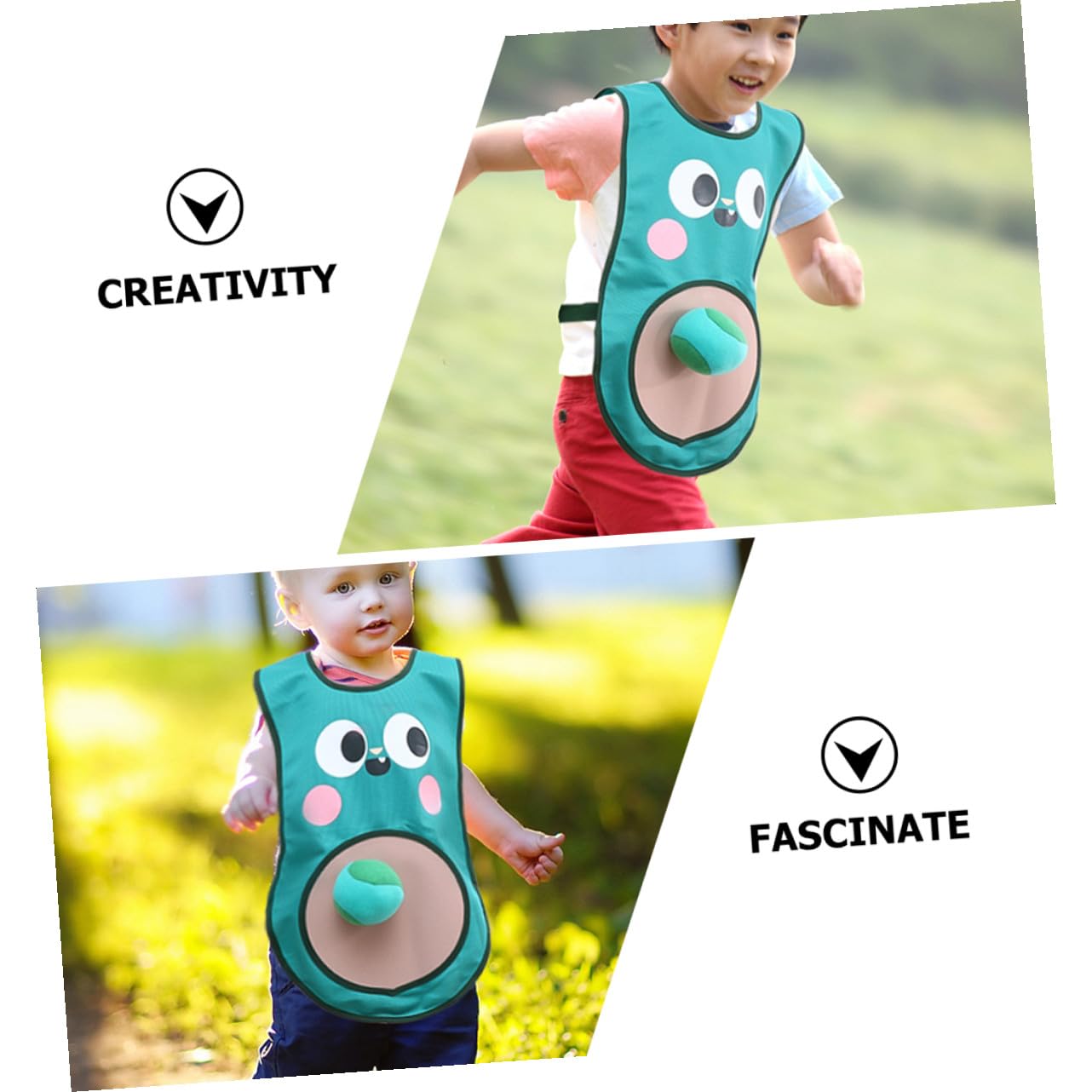 Mikikit Jeu De Balles Collantes avec Gilet Garçon Fille Jouet Extérieur Interactif pour Fête Plein Air Améliore La Coordination Main-œil Développement Motricité Couleurs Aléatoires