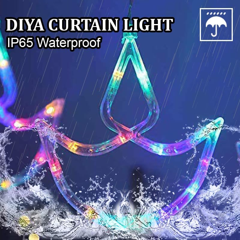 Image of fizzytech Decorative Lights for Home, Bedroom, Diwali, Christmas, Parties (Diya-Multicolor)