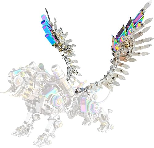 Ottima Modelo de rompecabezas de metal 3D para adultos 1 par de piezas de metal alas de tigre manualidades mecánicas para decoración del hogar X
