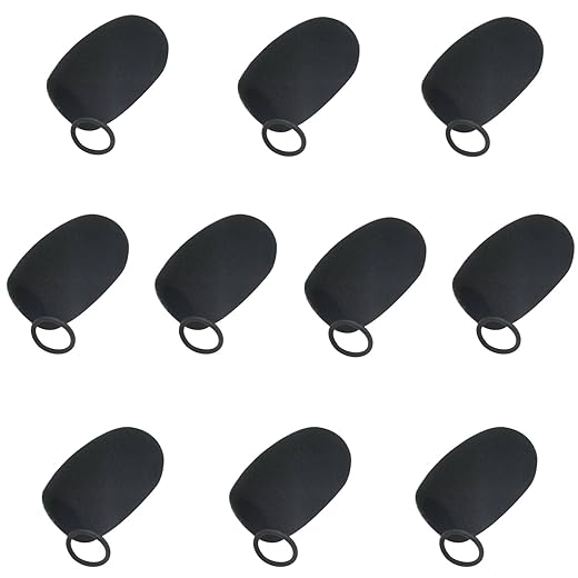 Aviation Headset Noise Cancelling Mic Cover For David Clark and Pilot Headphones, Flight Helmet Microphone Foam Cover, Comtac Windscreen Replacement, Boom Mic Windscreen Sock Flight (10Pack)