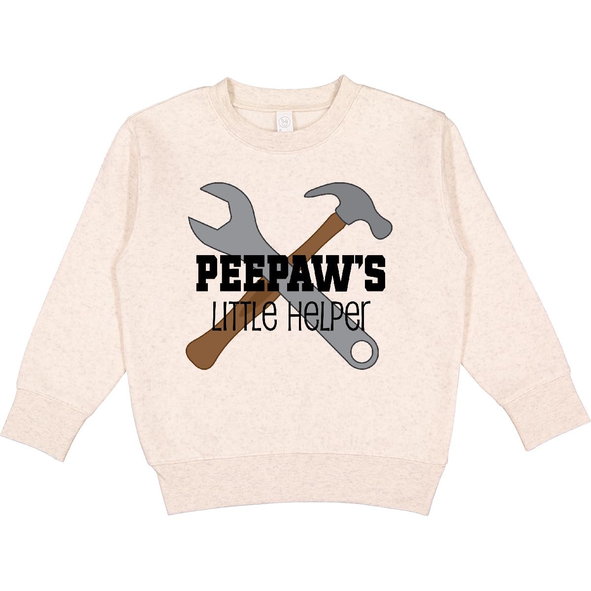 inktastic Peepaw Grandpa's Little Helper Toddler Sweatshirt 2T Natural Heather 2299b
