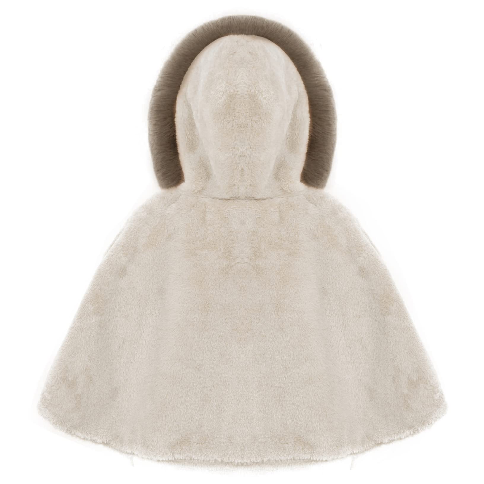 YEAHDOR Baby Toddler Girls Faux Fur Cloak Capes Hooded Poncho Winter Warm Fleece Carseat Snowsuit Khaki 12-18 Months