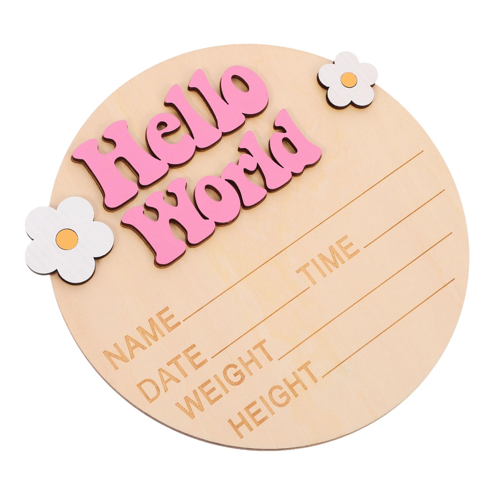 HAPINARY Sign Growth Commemorative Card Milestone Wood Plaque for Baby's Milestones Dec