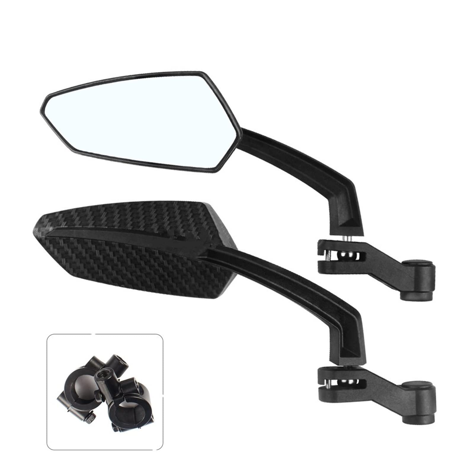 Motorcykelspegel 8/10mm Motorfiets Achteruitkijkspiegel Scooter Motocross Achteruitkijkspiegels Electrombile Achterkant Bolle Spiegel 2 Stks/paar Achteruitkijkspiege Van Motorfiet (Kleur : 8mm