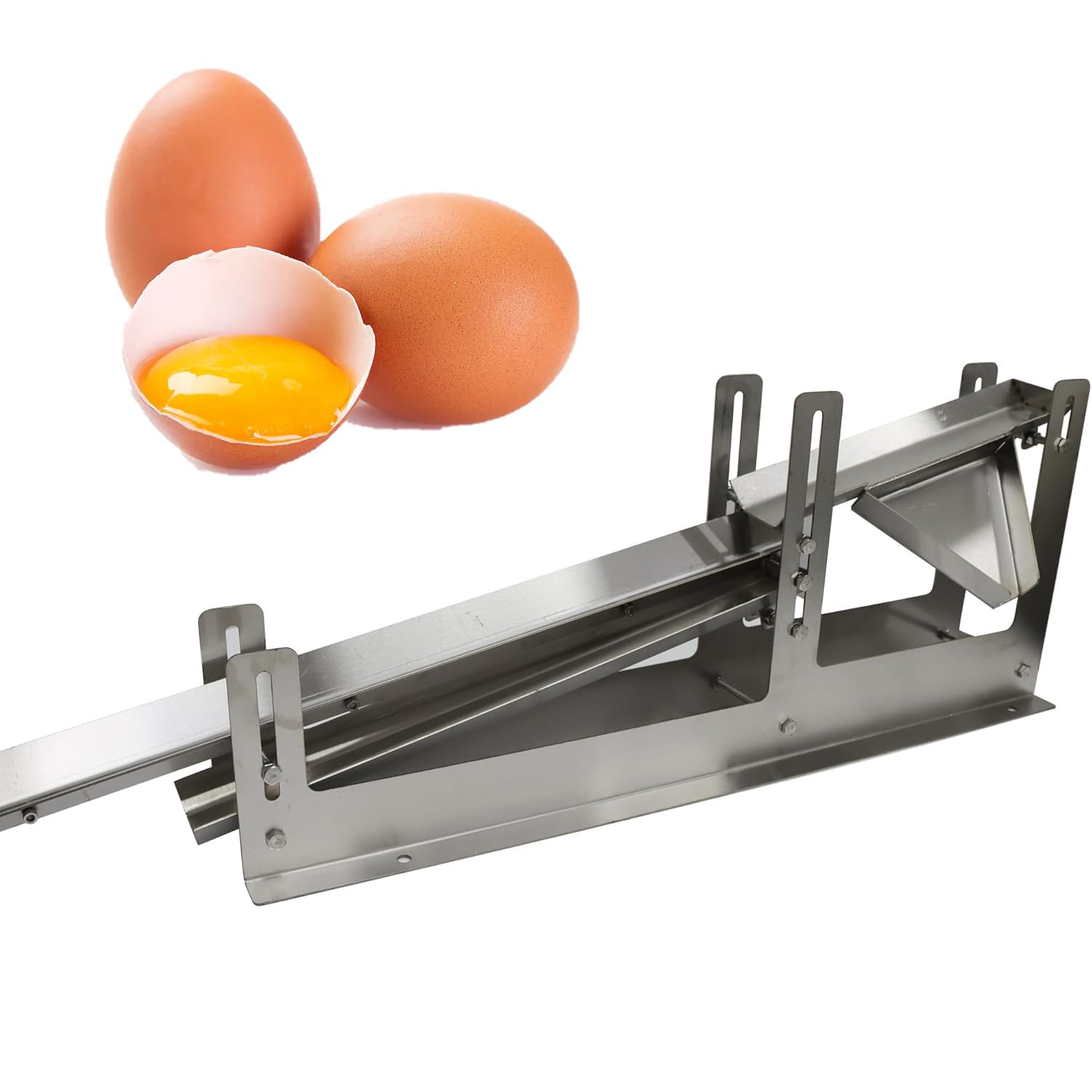 CelyToe Manual Egg Processing Machine & Egg White Separator, Adjustable Chute Gap Fits All Egg Sizes, Stable & Smooth Operation, Simple Maintenance for Long Term Durability