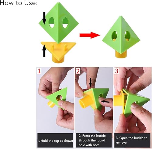 Miniatura 7 de ViaGasaFamido Juego de 6 soportes de pirámide para pintor, mini soportes de pintura de cono, soporte de pintura de gabinete extraíble para soportes