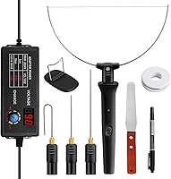 Ncepis Hot Foam Cutter Electric Kit - 6-in-1 Styrofoam Cutting Tools with Digital Voltage Controller, 110-240V, UL Power Supply