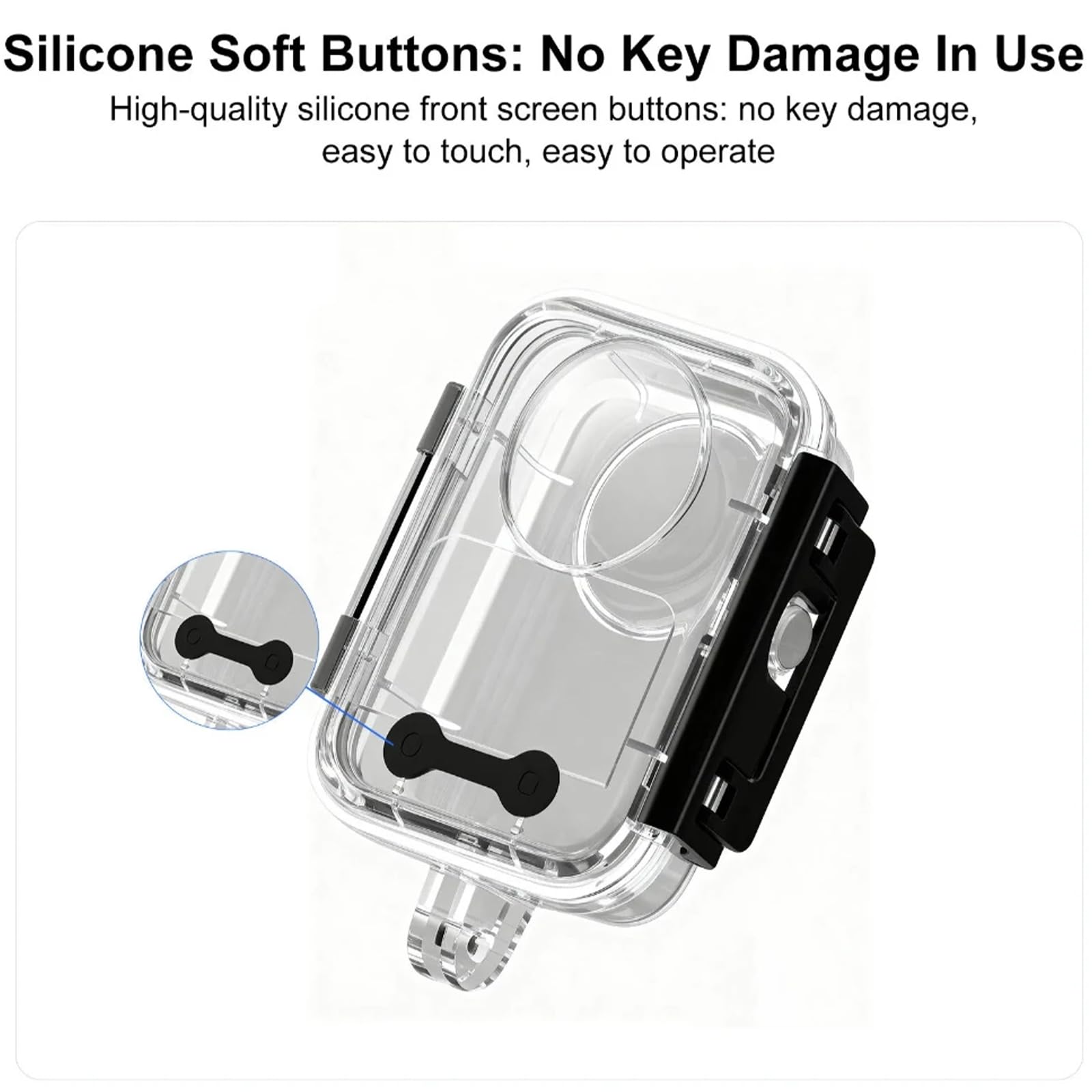 Carcasa Impermeable para dji Osmo 360, Invisible Carcasa de Buceo 45M Funda subacuática Funda Protectora Estuche Protectora Accesorios para dji OSMO 360