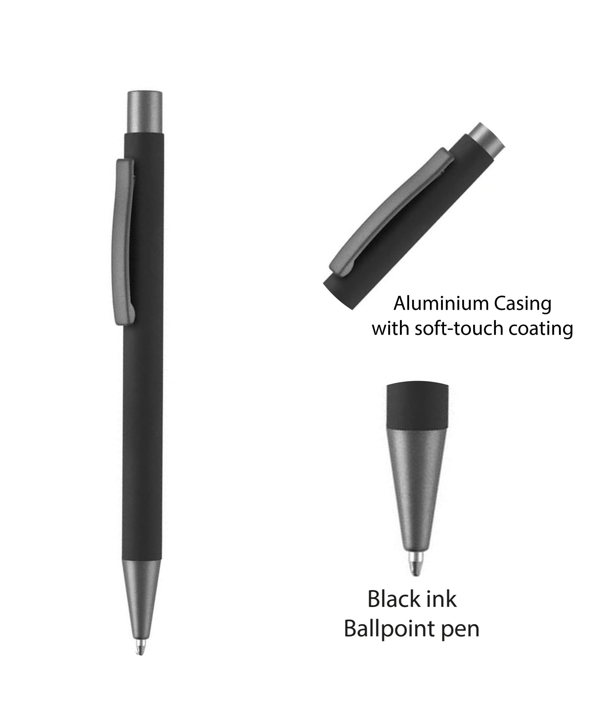 Set di penne morbide e matite meccaniche personalizzate: lo strumento di scrittura definitivo per comfort e precisione (set da 20, nero)