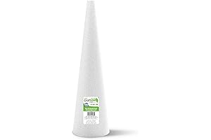 Jumbo White Foam Cone for Crafts, 24 Inches Tall