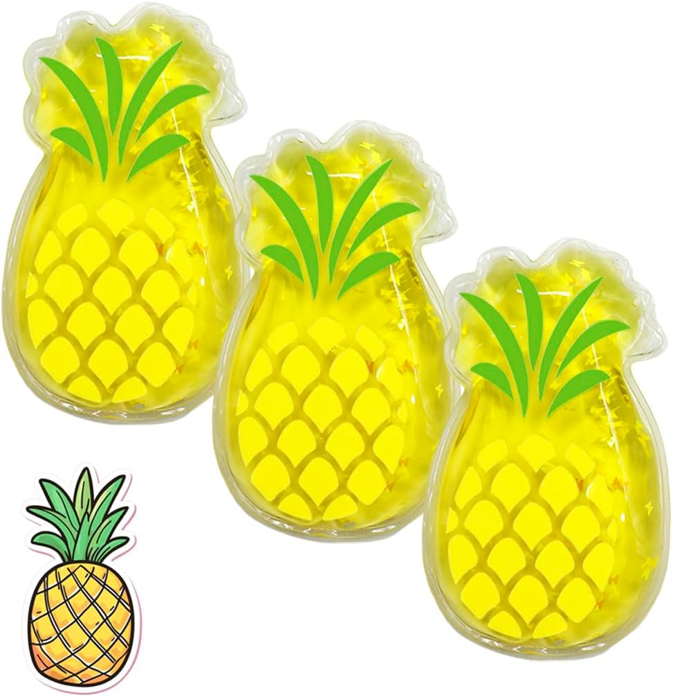 Pineapple LCE Pack for lVF, Gel LCE Pack Perfect for IVF Shots, Fruit Ice Pack Cold Compress Pain Relief, Hot Cold Therapy Gel Pack (Pineapple Shape (3pack))