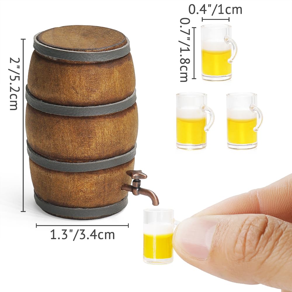 Puppenhaus-Zubehör Küchenset – 3 Pfannen & 1 Topf Mit Deckel Aus Kupfer, Maßstab 1:12, Für Puppenküche & Miniatur-Deko