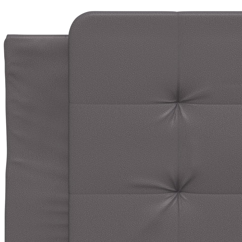 vidaXL Cadre de lit avec LED sans Matelas Zadar Gris 100x200 cm
