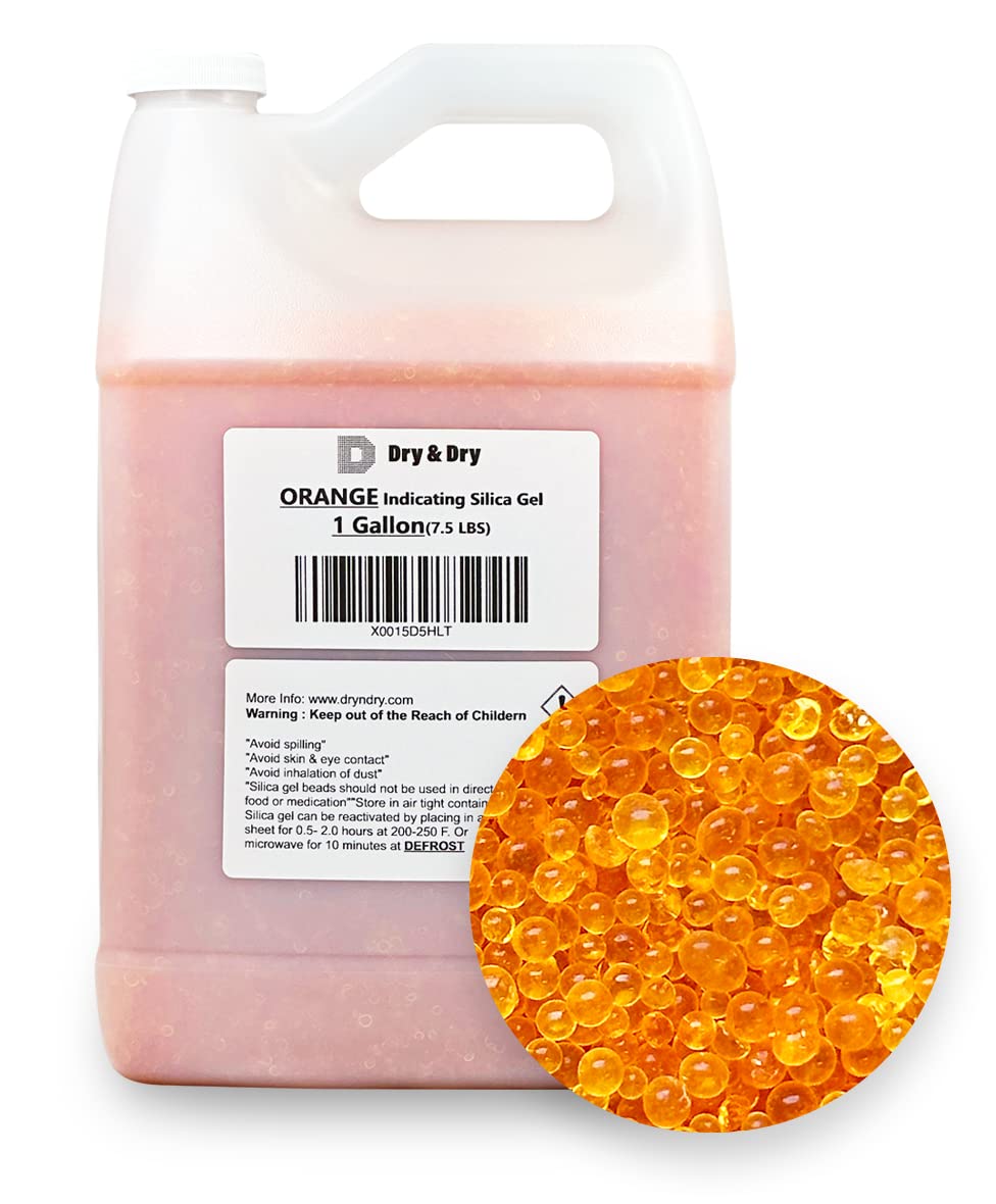 Buy "Dry & Dry" [7.5 LBS] Premium Orange Indicating Silica Gel