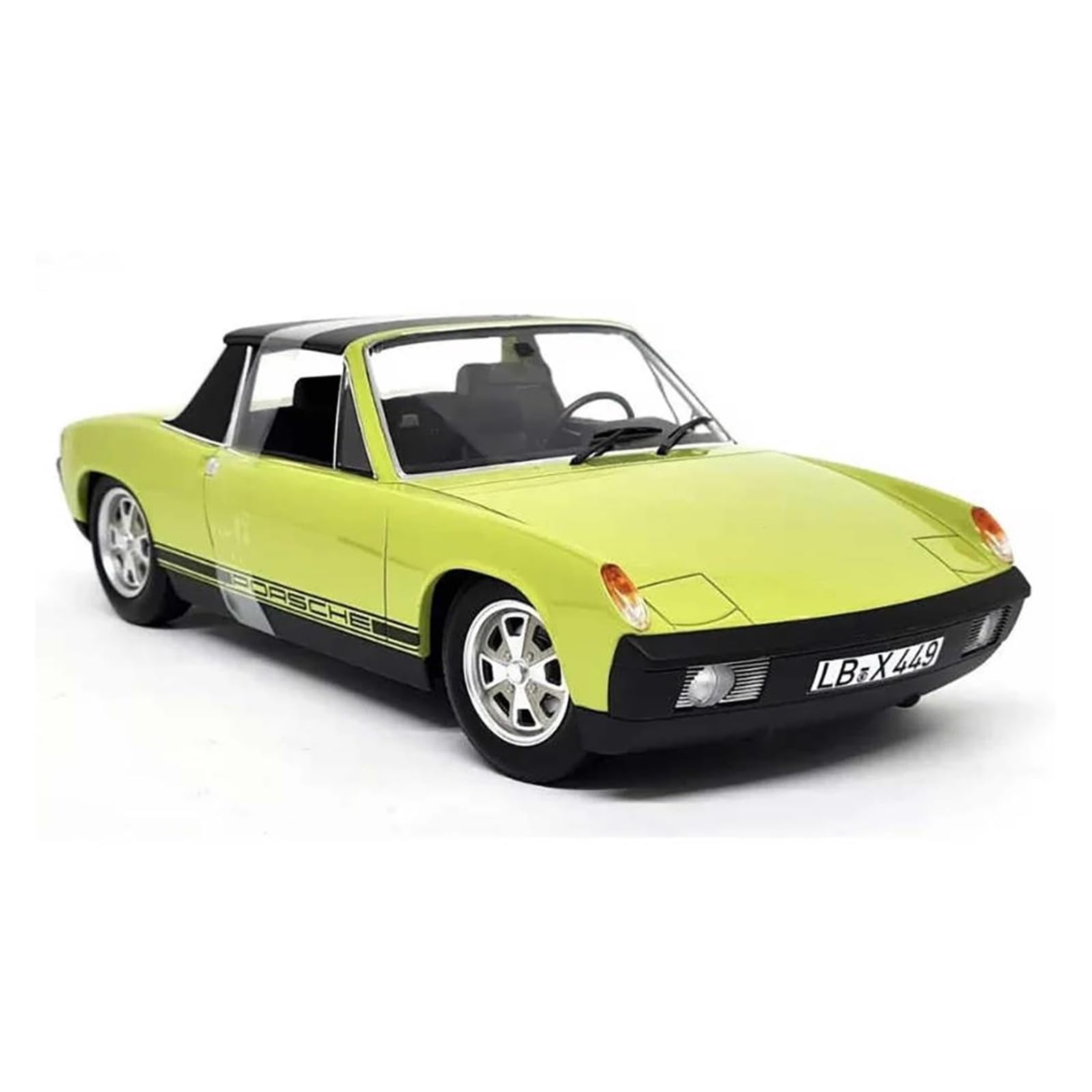 Metallo Scala Replica 1 18 per Volkswagen Porsche 914 Cyan Classic Sports Car Model Home Decor Collection Hobby Veicoli Giochi Set