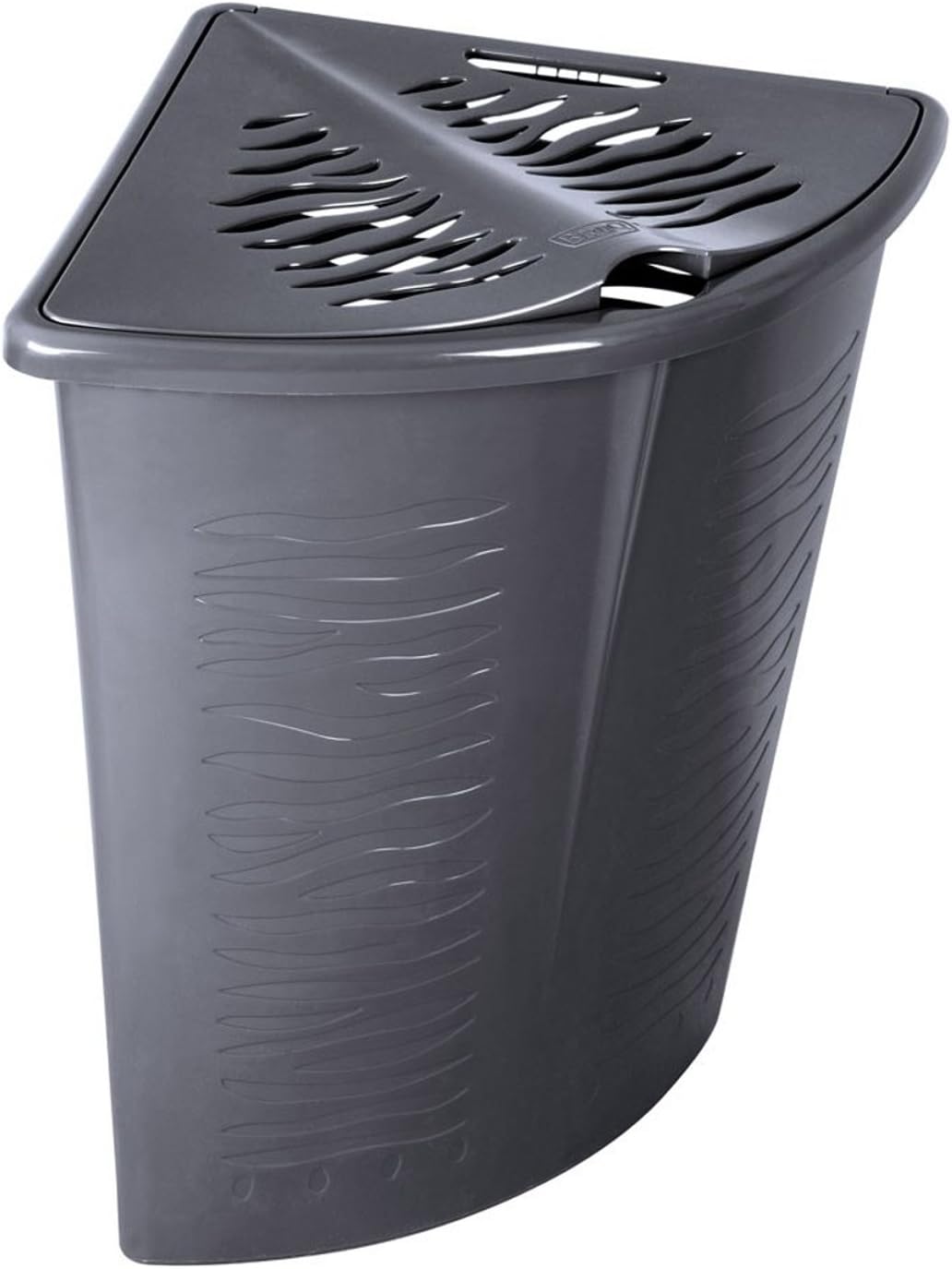 BranQ zebra corner laundry basket 45 L grey