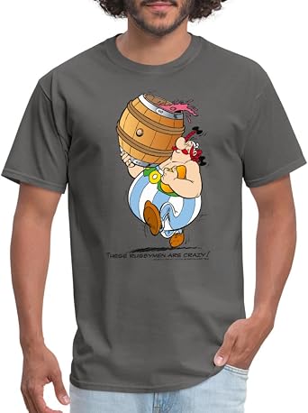 Spreadshirt Asterix & Obelix Rugbymen Licensed Mens T-Shirt