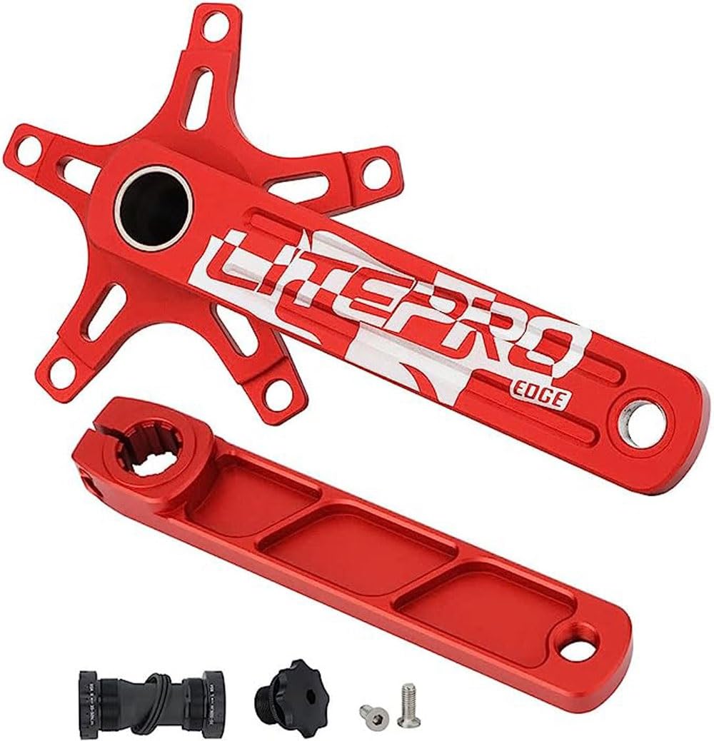 Guarnitura MTB da 170 mm BCD130 con Movimento Centrale in Lega di Alluminio, pedivelle Cave Integrate, Adatte per Mountain Bike, Bici da Strada e la Maggior Parte delle Biciclette.