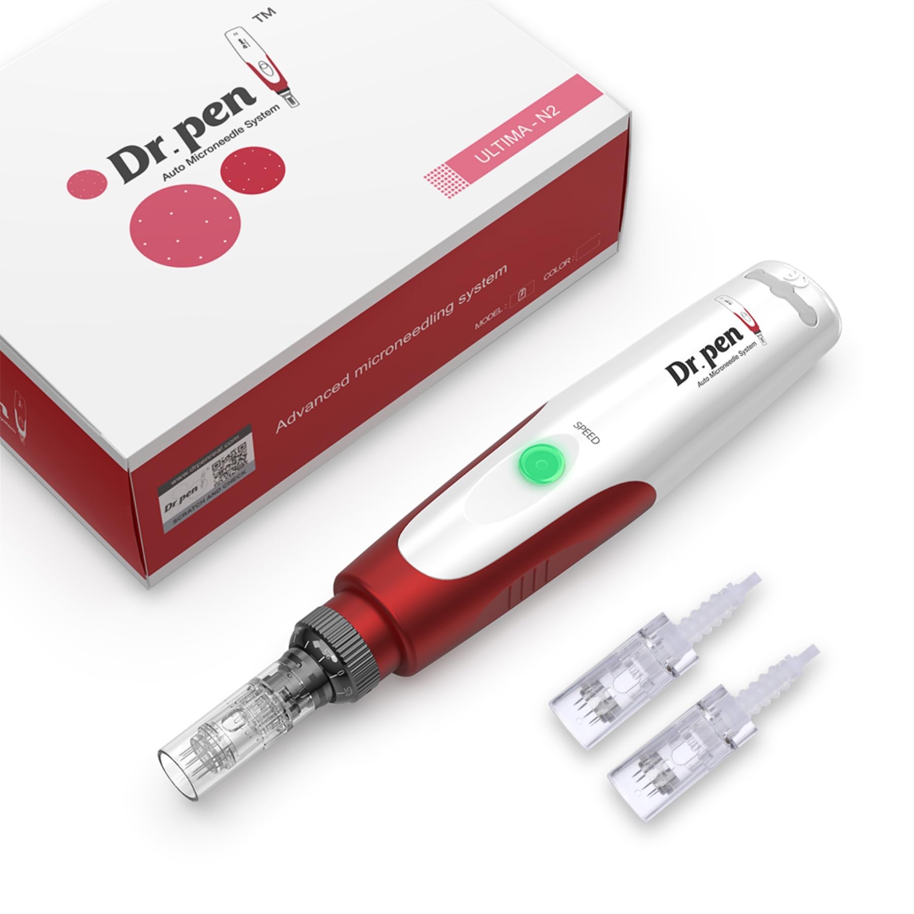 WAND Microneedling Gerät Für Gesicht & Haarwuchs - 540 Titan-Nadeln (0.50mm, Weiß)