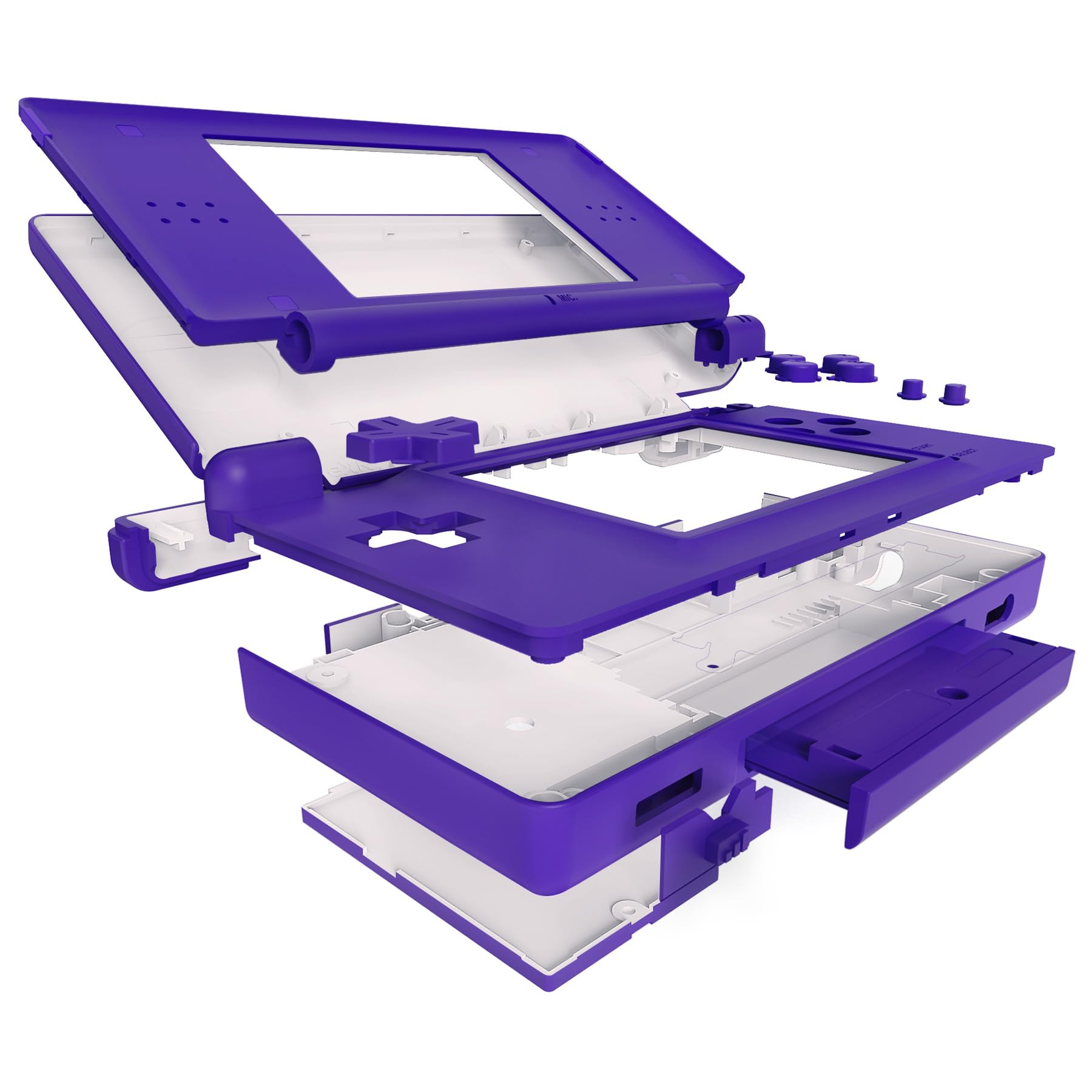 eXtremeRate Coque Remplacement Complète pour Nintendo DS Lite, Coque avec Bouton de Remplacement pour Nintendo DS Lite, Console Non Incluse, Violet