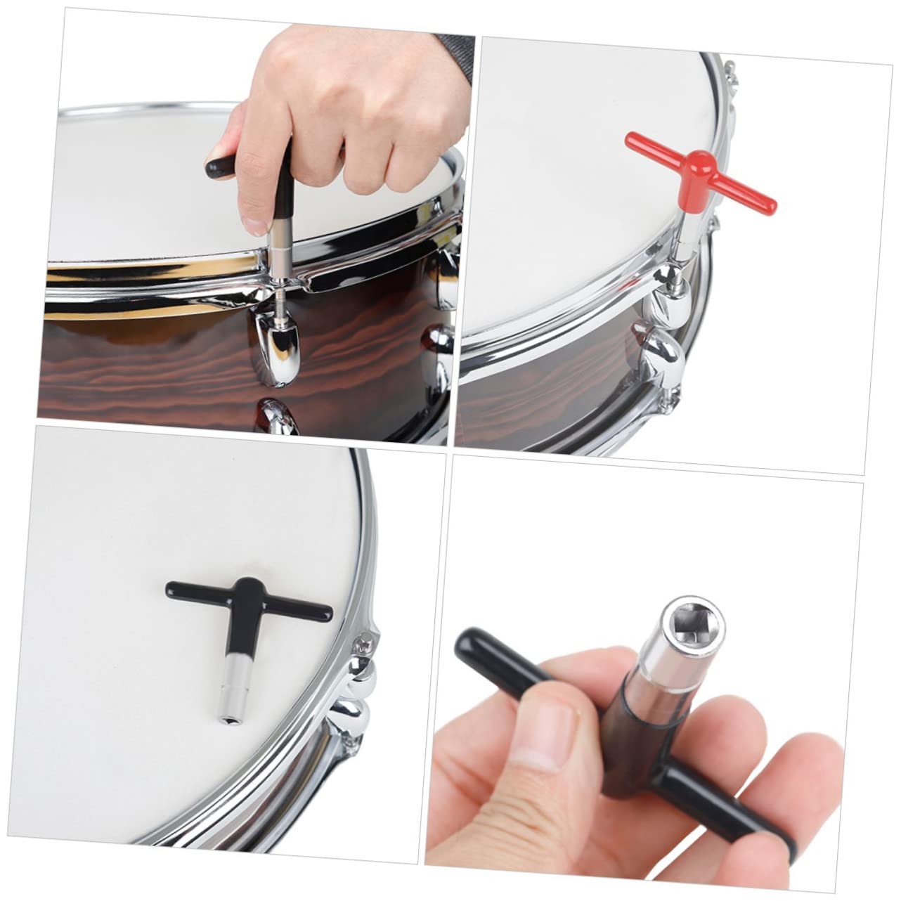 ibasenice Drum Keys Tuning Tool Set 3 Pcs Metal Drum Wrench Locking Tuners Accessories