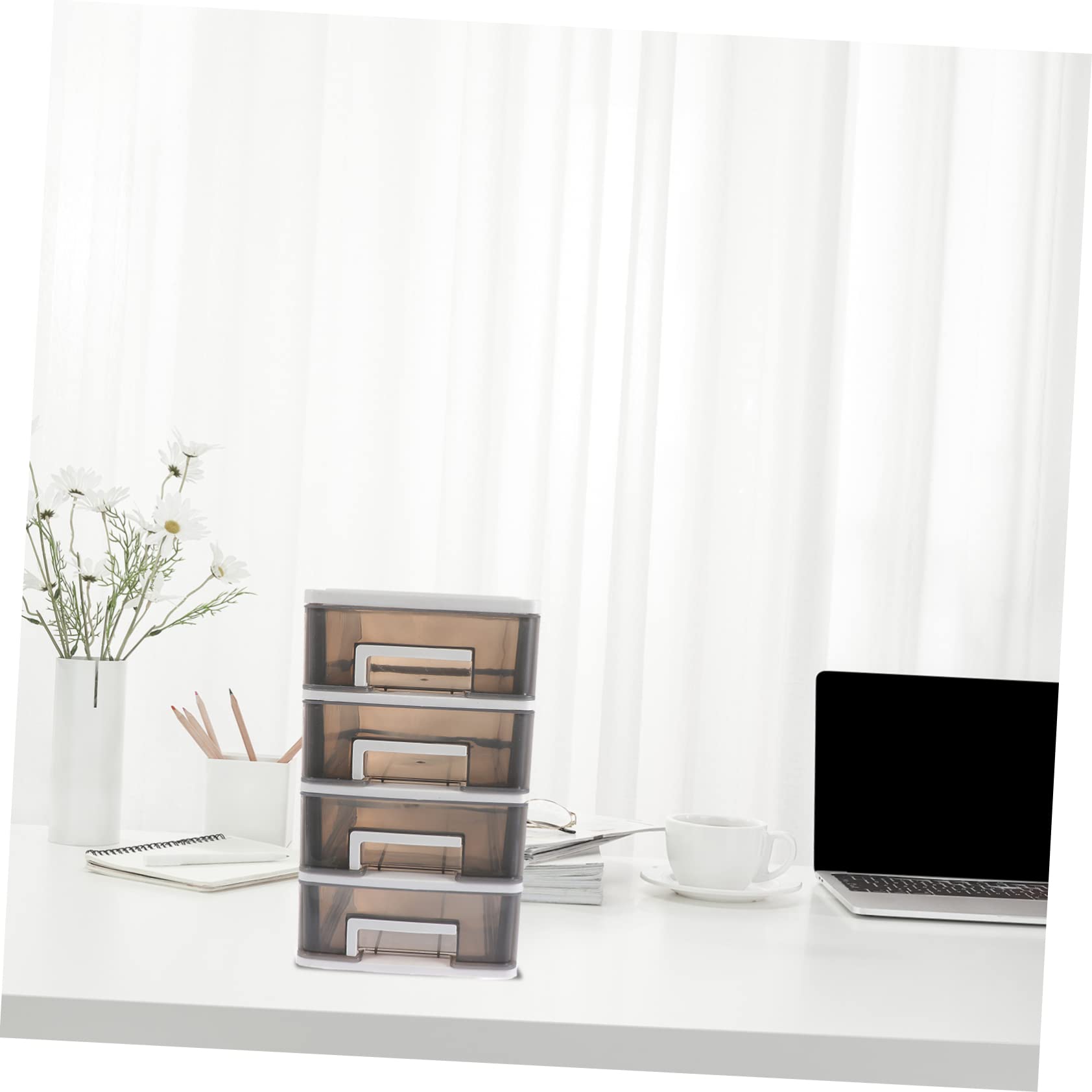 PLAFOPE Cassettiera Plastica Armadio Ampio Vano, Design Delicato e Ordinato per Camera e Scrivania in Nero