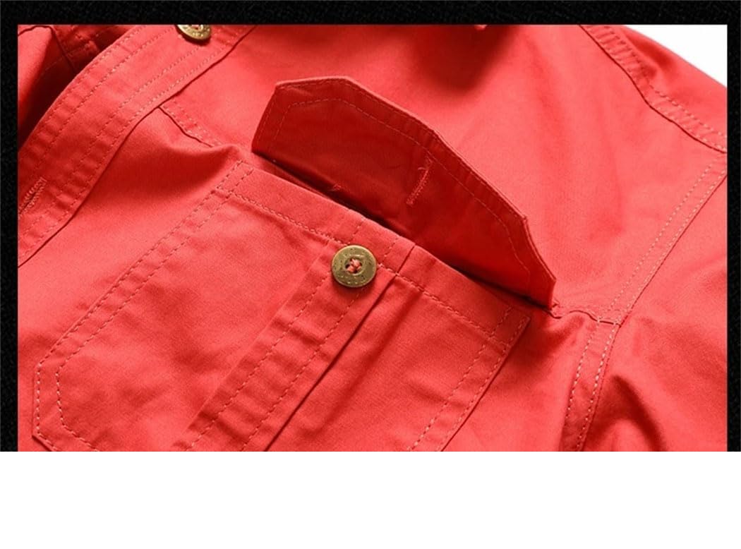 Camisa de estilo táctico para hombre, de manga larga, para el trabajo al aire libre, con botones, para uso diario