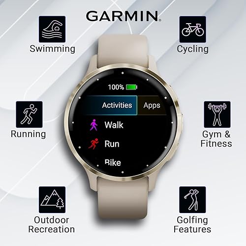 Miniatura 6 de Wearable4U Garmin Venu 3S Reloj inteligente con GPS AMOLED con pantalla AMOLED de 1.61 pulgadas, características avanzadas de bienestar y fitness,