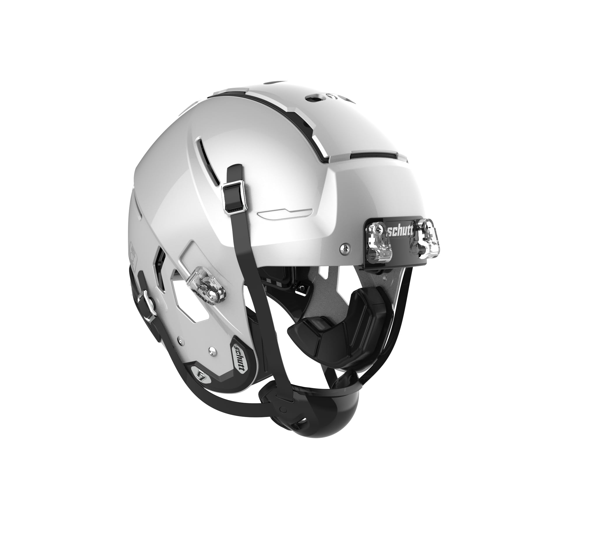 Schutt Adult F7 2.0 Football Helmet Without Facemask (Metallic Silver,L)
