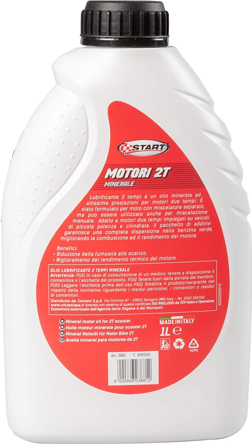 Set De 5 Lubricante Mineral para Moto A 2 Tiempos 1L Aceite Ciclo Abejas TC