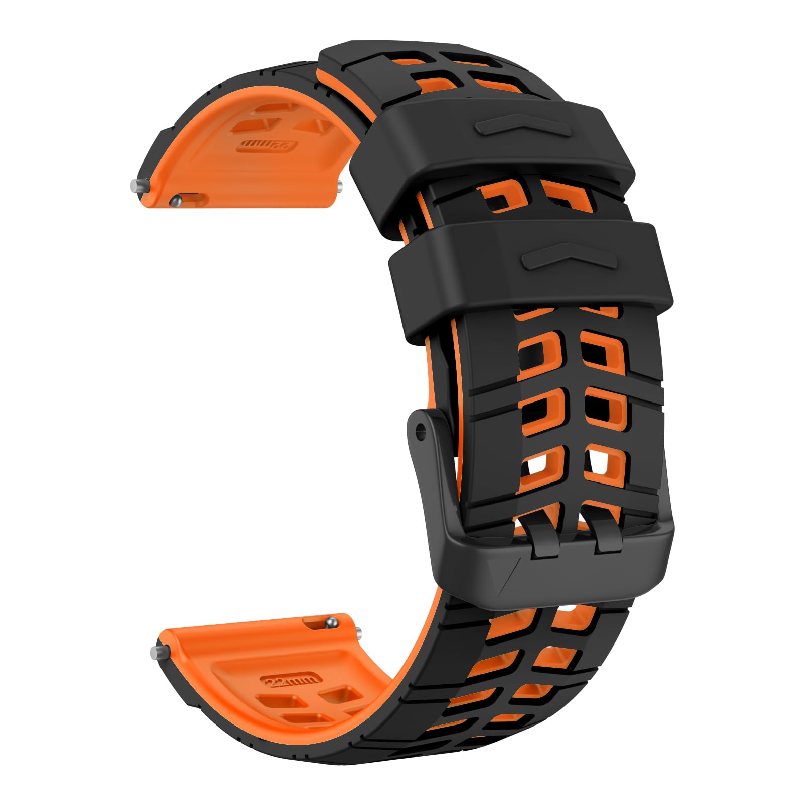 OVERSTEP Compatible with Garmin Vivoactive 4, Venu 2 Strap, 22mm Replacement Strap Soft Silicone for Forerunner 255/255 Music/Forerunner 265/Samsung Gear S3 Frontier/Galaxy Watch 3 46mm