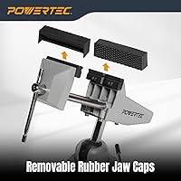 Vista 5 de POWERTEC Tornillo de base al vacío, abrazadera de succión de mesa portátil de 2-3/4 pulgadas con cabezal giratorio de 360° para proyectos