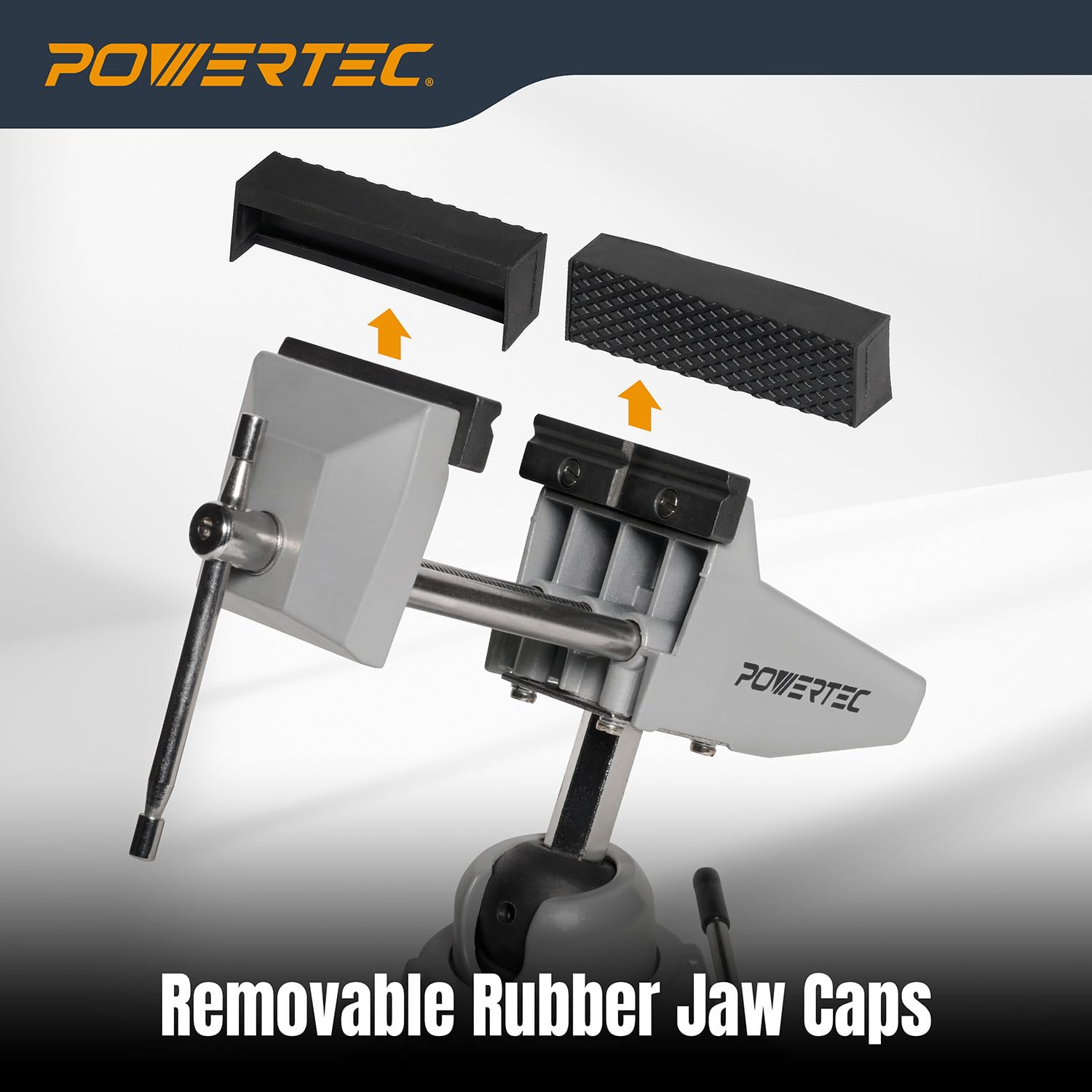 POWERTEC Morsa con base a vuoto, morsetto portatile a ventosa da tavolo con testa girevole a 360° per progetti fai da te, lavorazione del legno, modellismo, saldatura e artigianato (71016V)