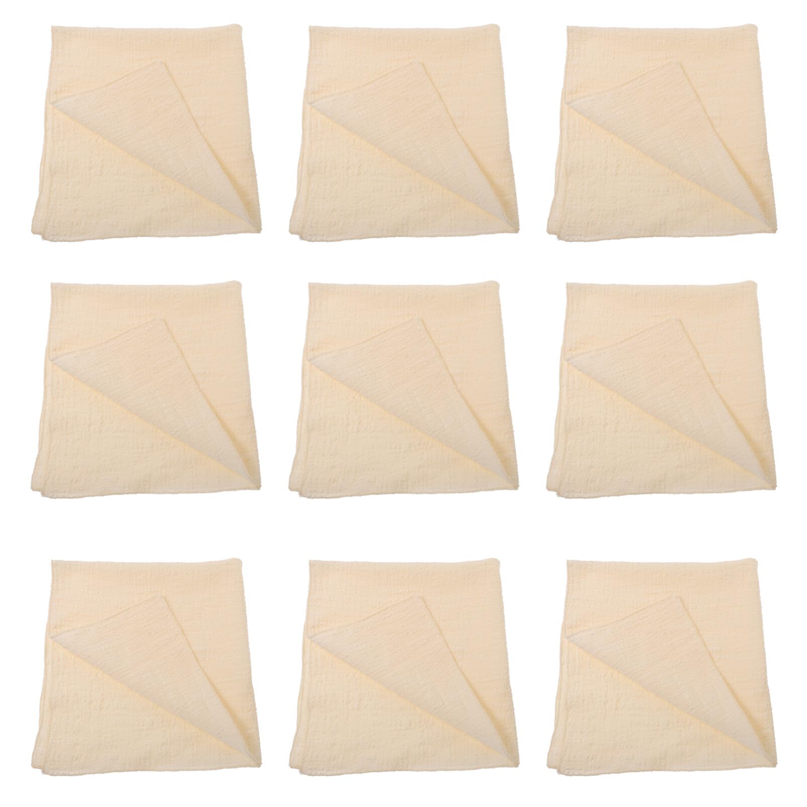 Serviettes de table lavables anti-gaspillage en coton lin beige Kichvoe lot de 10