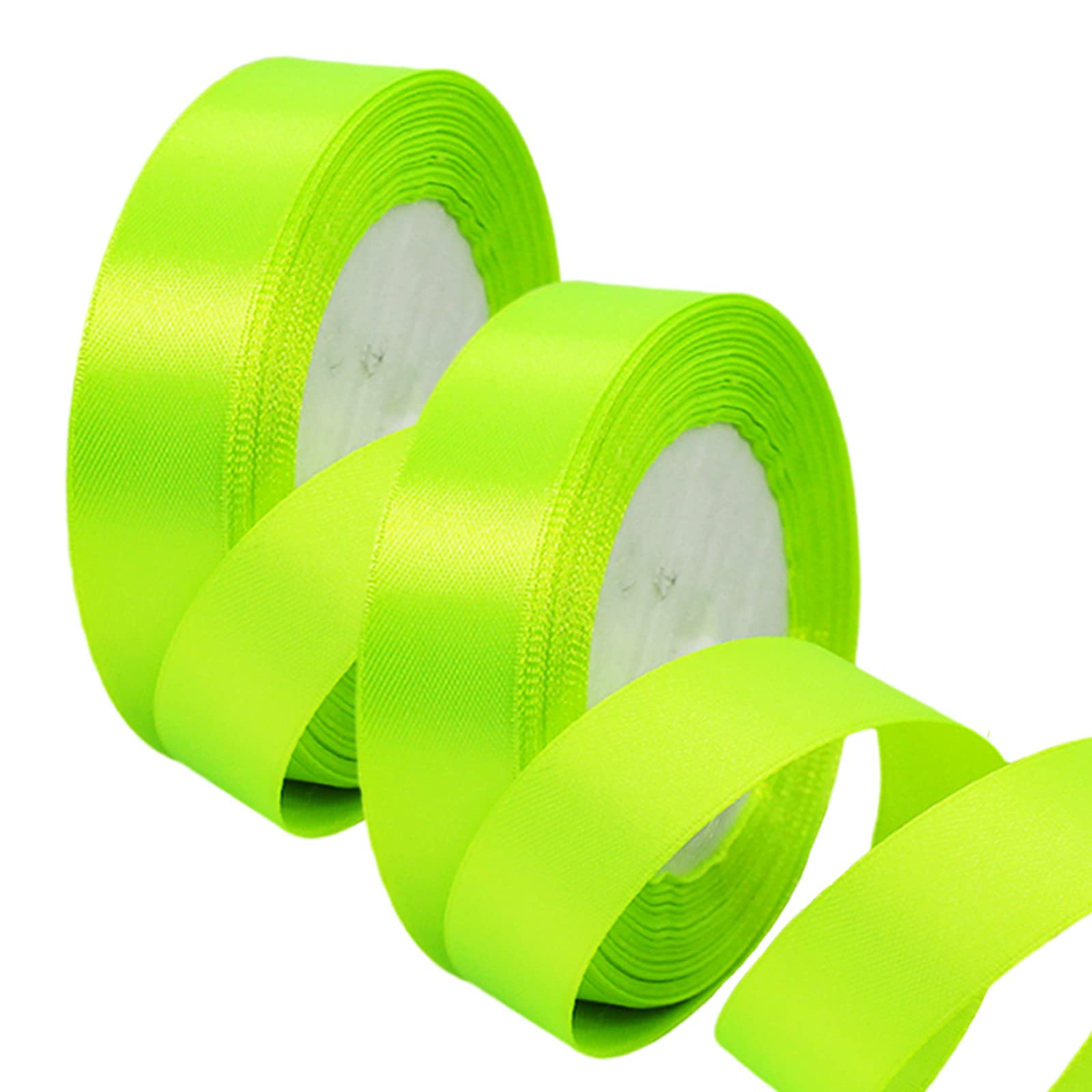 50mm Wide White Ribbon Thick Wedding Car Ribbon 22m, 2 inch Thick White Satin Ribbon for Gift Wrapping Wedding Car Christmas Birthday Cake Hair Bow Florist Bouquet Crafts Decorations — view 13
